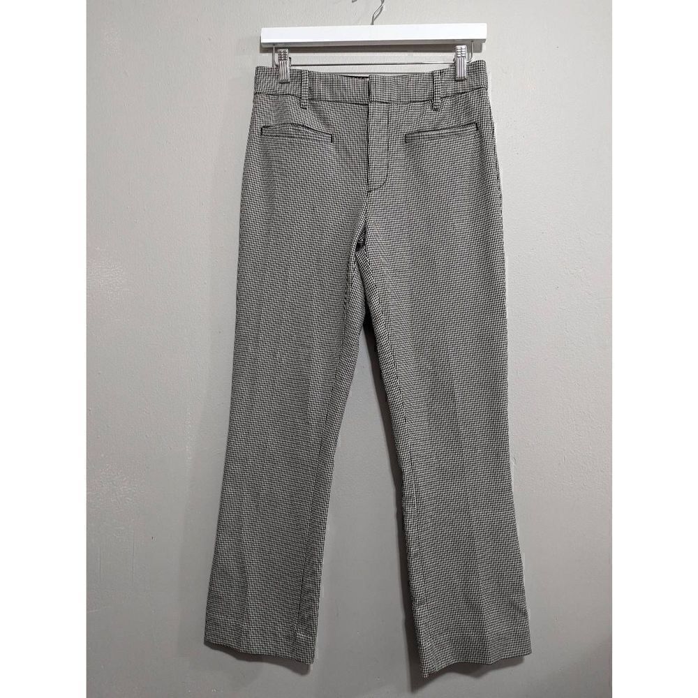 Anthropologie the essential collection houndstooth print flare pants size 4